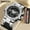 Silver black, variant on 3186 Trendy Digital Quartz Analog Electronic Double Display TPU Strap Waterproof Shock Fashion Sports Men Cool Watches