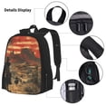 thumbnail image 3 of Easygdp 1860s Style American Cowboy Mochila para Niños y Niñas con Set de Caja de Almuerzo y Estuche para Lápices 3 en 1, Mochila Escolar Estampada para Adolescentes, 3 of 7