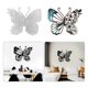 thumbnail image 2 of Molde de silicona epoxi con forma de mariposa y flor para decoración de pared de sala de estar (Mariposa), 2 of 5