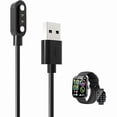 thumbnail image 1 of xixishop [1 Pack] for Jugeman Y66 1.96 Inch Smart Watch Charger, Magnetic Replacement USB Charging Cable Compatible with Coucur Y66 Smart Watch Accessories(Black), 1 of 1