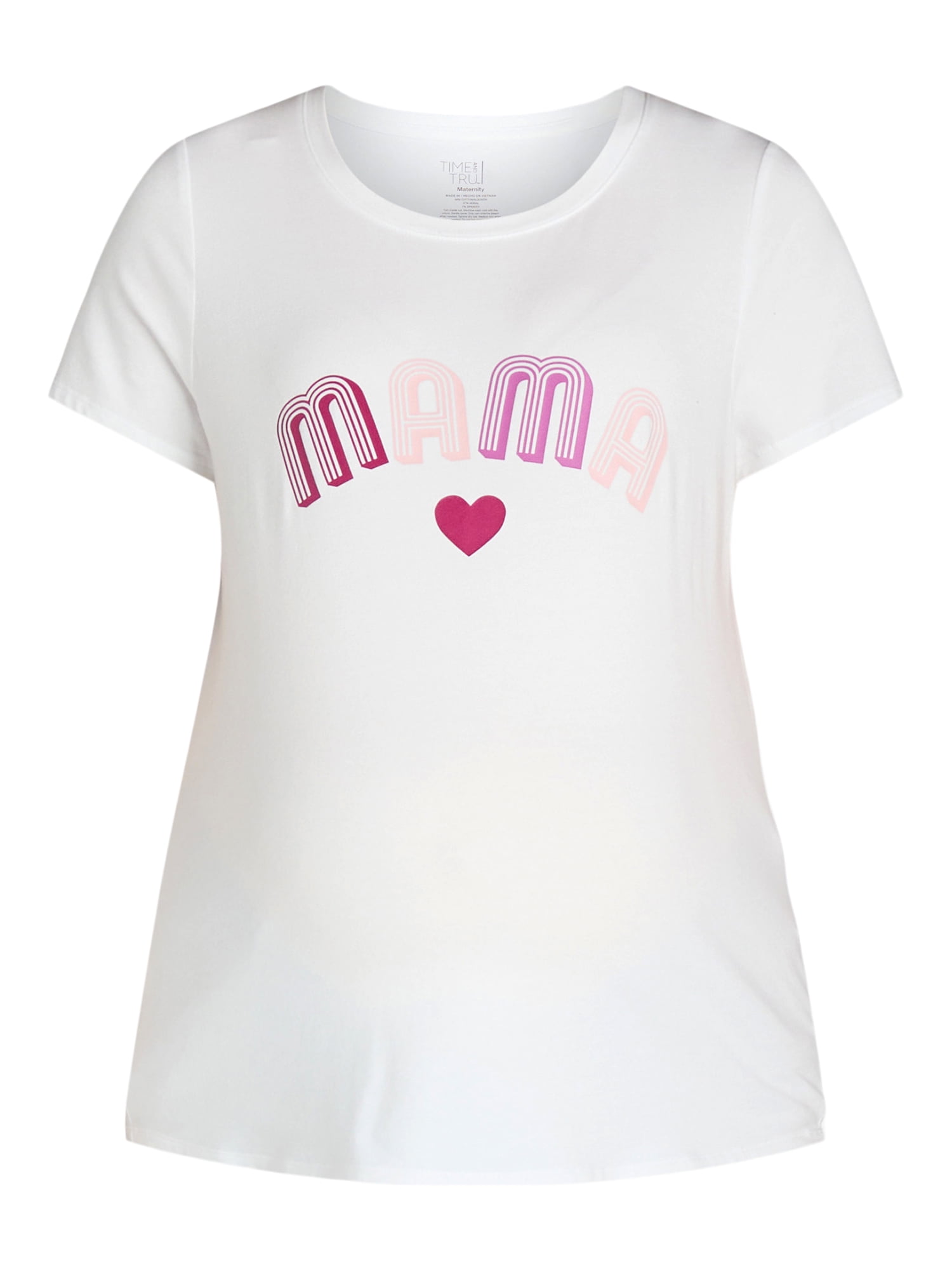 Time and Tru Women’s Maternity Graphic Tee, Sizes S-XXL