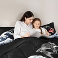 thumbnail image 5 of Feelyou Cartoon Sea Waves Twin Comforter Sets, Couple Fish Bedding Set, 2-Piece, 5 of 8