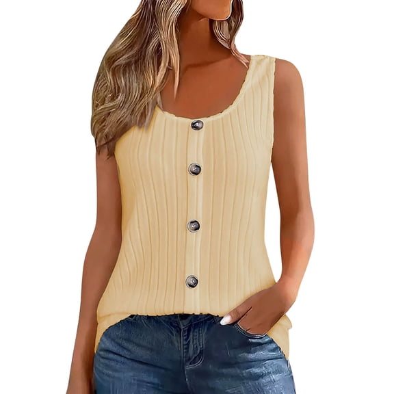 BUIGTTKLOP Plus Size Tank Tops for Women Sleeveless Shirts Crewneck Ribbed Knit Going out Tops Loose Fitted Blouses