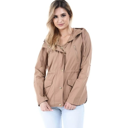 - Salt Tree Women's Pocket Front Long Sleeve Zipper Closure Parka Jacket