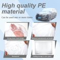 2 Set Plastic Car Cover 15.7 x 24.6 ft Universal Disposable Clear Car