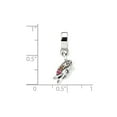 thumbnail image 2 of Fancy Bead White Sterling Silver Themed Cubic Zirconia CZ Red 20 mm 6.36, 2 of 2