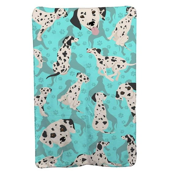 Carolines Treasures MLM1033TBLT 58 x 36 in. Blue Dalmatian Soft Travel Blanket with Bag