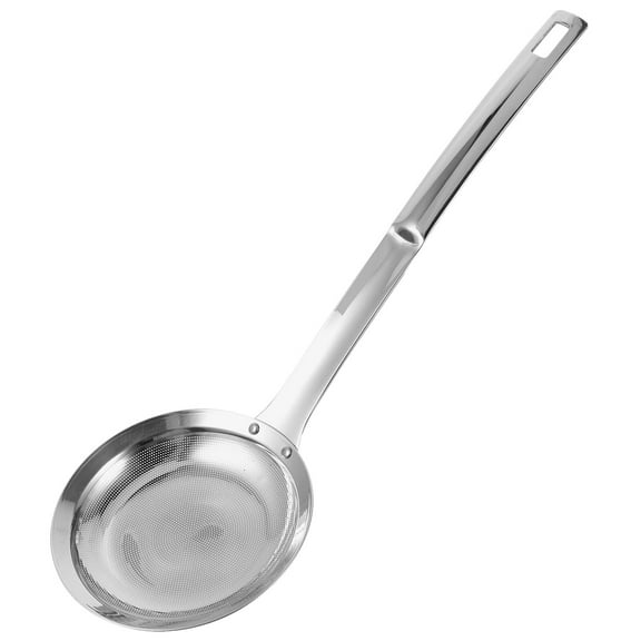 FUEENIRVA Stainless Steel Fat Skimmer Spoon for Cooking with Fine Mesh Strainer and Comfortable Handle