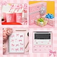 thumbnail image 4 of 500 Pcs Pink Bows Seal Sticker Gift Box Sticker Decal Decorative Sticker Scrapbooking Sticker for Journaling Packaging, 4 of 9