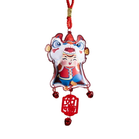 

HCfuz New Year Pendant Decorative 3D Shape Novel Living Room New Year Money God Hanging Ornament