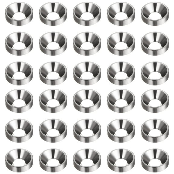 30packs Countersunk Washer M4 Anodized Aluminum Alloy Finishing Washers, Gray