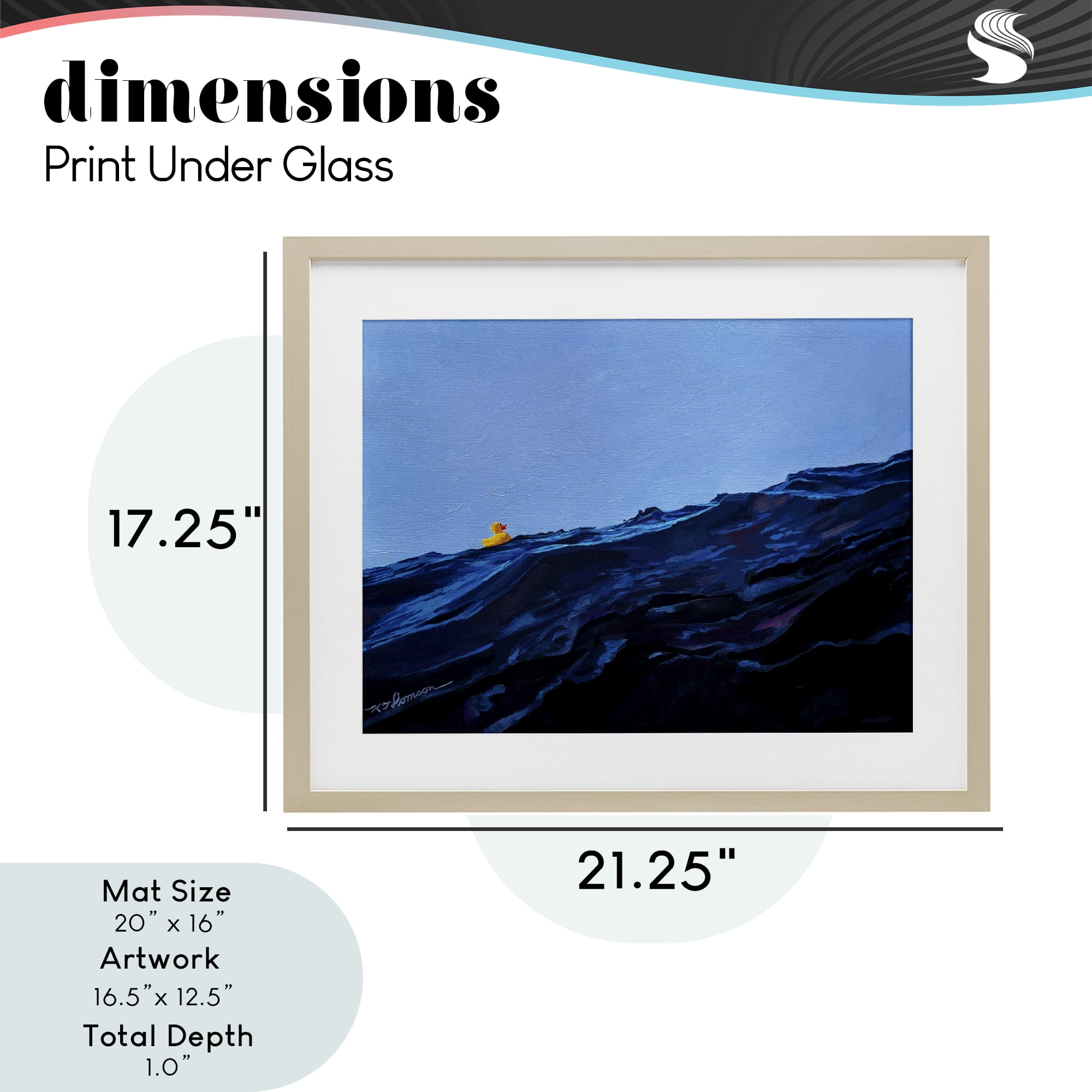 You're The One Duck Birch Framed Print Under Glass, design by Keith Thomson