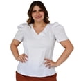 thumbnail image 1 of Blusa de popelina Roman Fashion Talla extra modelo 2127 Blanco 36, 1 of 7