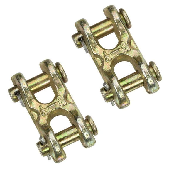 5/16" Double clevis hook -  Grade 70 - 2 Pack