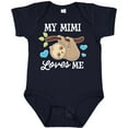 thumbnail image 3 of Inktastic My Mimi Loves Me with Sloth and Hearts Boys or Girls Baby Bodysuit, 3 of 5