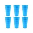 thumbnail image 2 of YBM Home Reusable Plastic Cups 18 oz, Unbreakable Drinkware Dishwasher Safe 6-Pack, Blue, 2 of 2