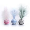 thumbnail image 1 of Juguete interactivo para gatos con pluma, juguete para rascar gatos, interactivo (3 piezas, rosa, azul, negro) TUNC Sencillez, 1 of 5