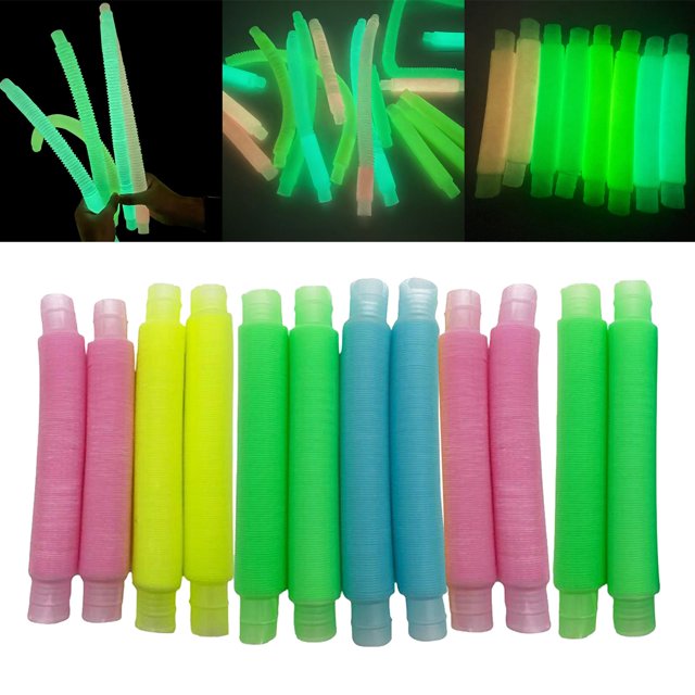 Tubos Luminosos, Juguete Sensorial, Juguetes Para Aliviar El Estrés, Tubos Elásticos, Antiestrés Zulema como muestra la imagen