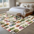thumbnail image 4 of Tropical Cactus Area Rugs 5'x7', Washable Small Throw Rugs for Laundry Room Playroom, Spring Summer Potted Plants Rustic Indoor Outdoor Rug Non-Slip Low Pile Carpet Runner Reversible Floor Mats, 4 of 8
