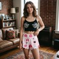 thumbnail image 5 of Miaoju Womens Halloween Loungewear Set Tank Top And Shorts Pajama Set Featuring Spooky Print In Pink Size XL Comfortable Sleepwear For Cozy Home, 5 of 5