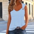 thumbnail image 4 of qucoqpe Summer Sleeveless Tank Tops for Women Fashion Casual Loose Fit Crew Neck Camisole Blouses Trendy Polka Dot Printed Tunic Shirts, 4 of 6