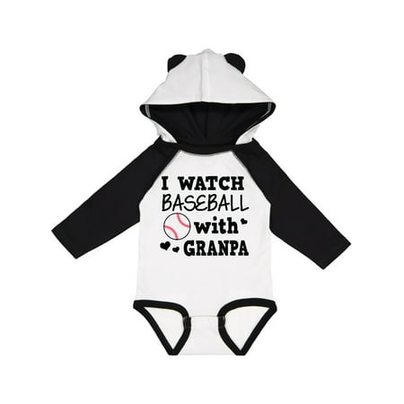 

Inktastic I Watch Baseball with My Granpa Gift Baby Boy or Baby Girl Long Sleeve Bodysuit