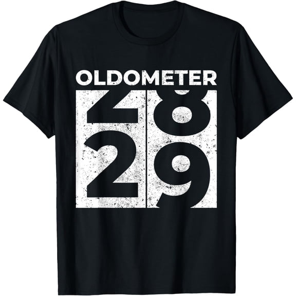 Oldometer 29 Funny 29th Birthday Gift 29 Years Old T-ShirtMen and women, Black T-shirt, size: Extra large