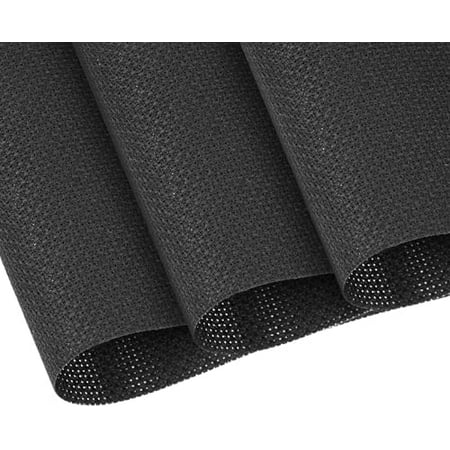 Cross Stitch Fabric 11 Count Aida Cloth 59 x 39 Inch Large Size Classic Reserve Cross Stitch Supplies Embroidery Fabric Cloth Cross Stitching for Home DIY Craft Embroidery Decoration Handmade, Black