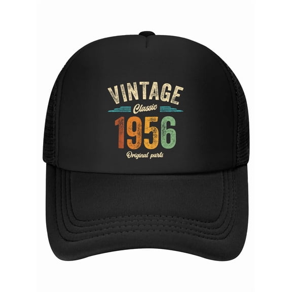 Retro Men Vintage 1956 Birthday Baseball Cap Classic Since 1956 Baseball Cap
