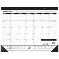 AT-A-GLANCE Academic Monthly Desk Pad Calendar Large (21.75" x 17") Black 15 Month April 2025 - June 2026