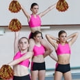 thumbnail image 3 of Dserhfy 2Pcs Cheerleader Pom Poms Metallic Foil Cheerleader Pom Poms Hand Flowers with Handle for Sports Competitions Celebrations, 3 of 7
