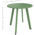 thumbnail image 5 of Minimalist Side Table - Smooth Round Surface, Stable Four-Leg Design, Perfect as Plant Stand or Nightstand (Modern Decor)​ - Green, 5 of 8