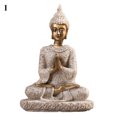 thumbnail image 2 of Meditative Seated Buddha Sandstone Statue Sculpture Figurine Decor, 2 of 7
