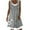 Gray, variant on Patlollav 2024 Womens Dresses,Womens Summer Dresses Print Round Neck Dress Fake Two-Piece Sleeveless Dresses