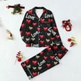 thumbnail image 2 of Levmjia Womens Pajama Set Casual Fashion Long Sleeve Valentine Printed Sleepwear 2 Piece Pajamas Cozy Winter Nightwear Soft Warm Daily Wear, 2 of 8