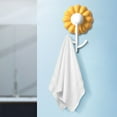 thumbnail image 5 of YATLTE Adhesive Wall Hooks, Heavy Duty White Yellow Flower Wall Hangers, Flower Hooks for Hanging Towel Coat Sticky Hooks for Bathroom Shower Kitchen, 5 of 5