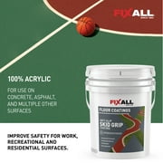 Skid Grip Anti-Slip Floor Coating, Slip-Resistant Pavement, Cement and Concrete Paint, Jet, 5 Gallon