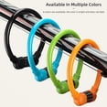 thumbnail image 3 of Bicycle Lock Cable 4 Digit Anti-theft Mountain Bike Motorcycle Electric Scooter Outdoor Riding Security Spare Accessories Black Without Bracket, 3 of 8