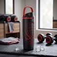 thumbnail image 5 of Owal Insulated Stainless Steel Water Bottle with Two-Way Spout Built-In Straw and Bucket Handle for Travel School and Sports 30oz BPA Free, 5 of 8