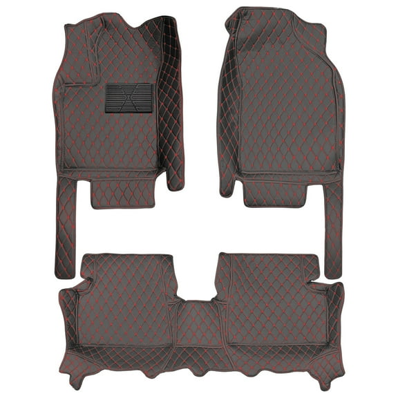 Tuqiang Floor Mats Jeep Grand Cherokee WK2 2011-2018 Custom-Designed Car Floor Mats with Advanced Waterproof and Anti-Skid Technology Black and Red