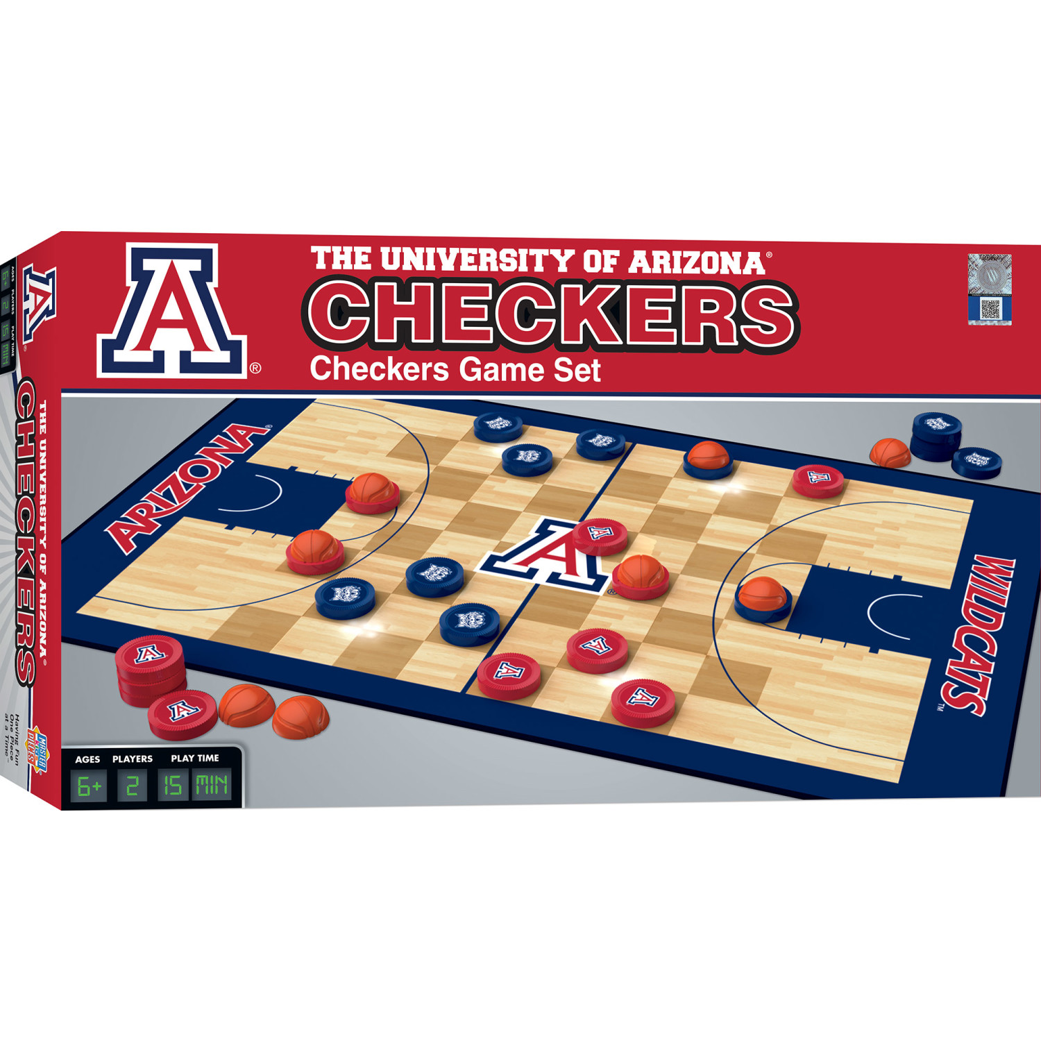MasterPieces Officially licensed NCAA Arizona Wildcats Checkers Board Game for Families and Kids ages 6 and Up - image 2 of 5