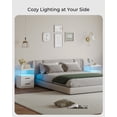 thumbnail image 7 of White LED Nightstand with Charging Station and Acrylic Board, 2 Drawer Night Stand with LED Lights for Bedroom, Modern Bedside Table for Living Room, 7 of 7