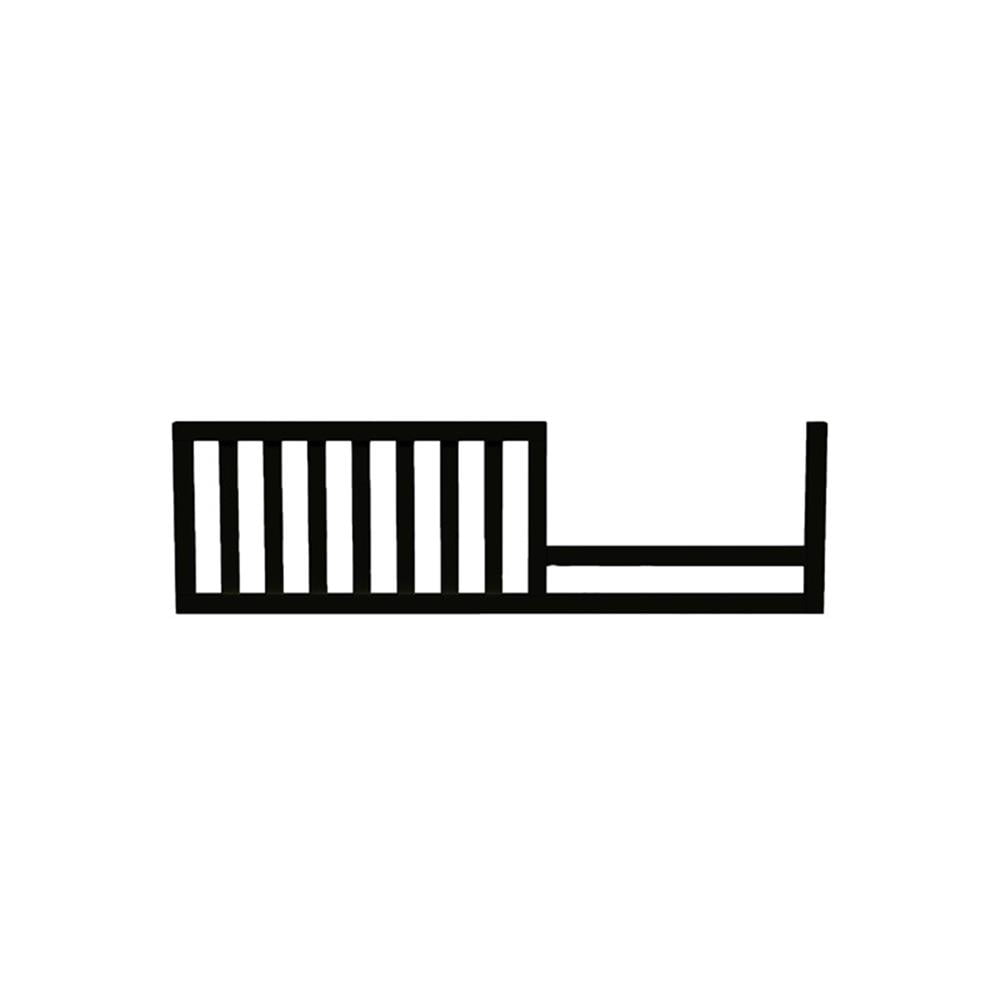Pemberly Row Wood Transitional Fully Assembled Toddler Rail in Black