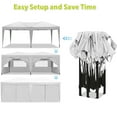thumbnail image 5 of Canddidliike 10 x 20 Ft Heavy Duty Awning Canopy Pop Up Gazebo Marquee Party Wedding Event Tent with 6 Removable Sidewalls & Carry Bag, White, Outdoor Gazebo Wedding Party Tent Canopy Tent, 5 of 9