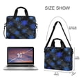 thumbnail image 3 of 16" Laptop Briefcase for Work Travel Laptop Shoulder Bag Carrying Handbag Laptop Case Blue Snowflake Pattern, 3 of 8