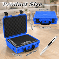 Hard Carrying Case, Blue, 13.78 x 11.02 x 4.33 Inch, Stripe Shell ...
