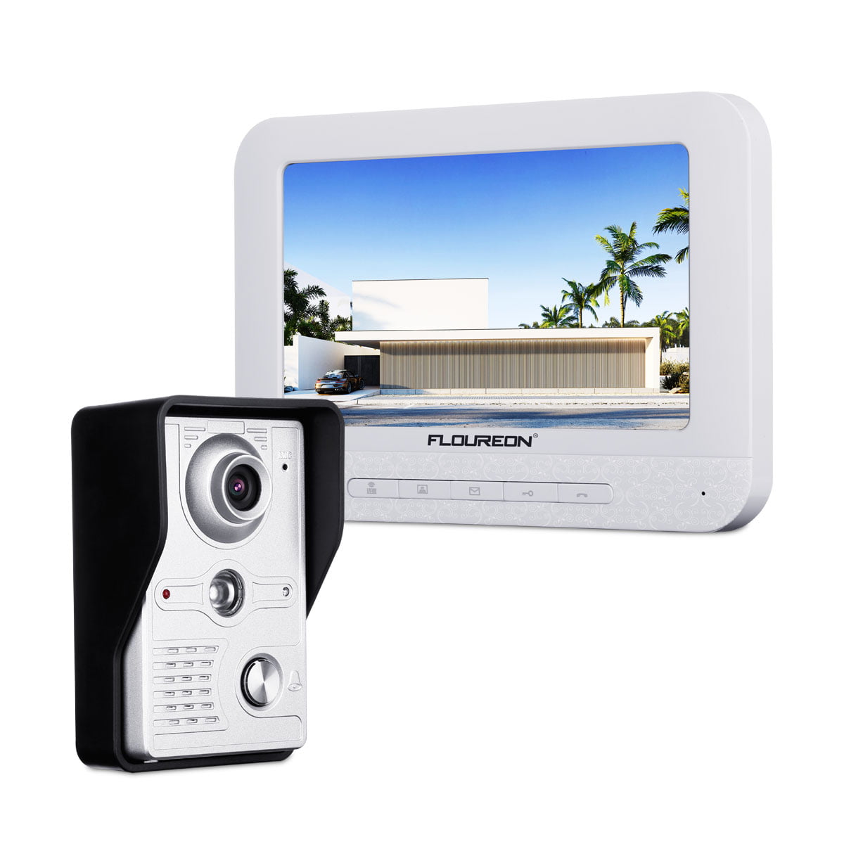 TFTLCD Wired Door Home Intercom Video Doorbell System Doorphone Night Vision cam