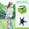 thumbnail image 5 of 12FT Kids Climbing Dome, Outdoor Dome Climber for Kids 3-10 Supporting 1000 LBS, Rust & UV Resistant Steel Jungle Gym Monkey Bar Climbing Toys, Blue+Coffee, 5 of 9