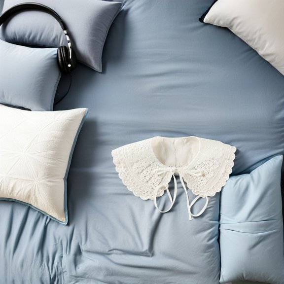 WRITWAA 1Pc White Embroidered Lace Collar Decorative Neckline for Vest Tank Top Dress