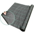 thumbnail image 2 of Geotextil - Tela de mantillo de 2 m x 10 m, tela antimaleza para jardín, lona agrícola negra, barrera antirraíces, contra maleza, tela permeable al agua, 2 of 5